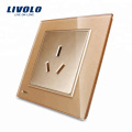 Livolo New Style Soquete e Plug 3 Pin Tomada Elétrica VL-W2C1B-13